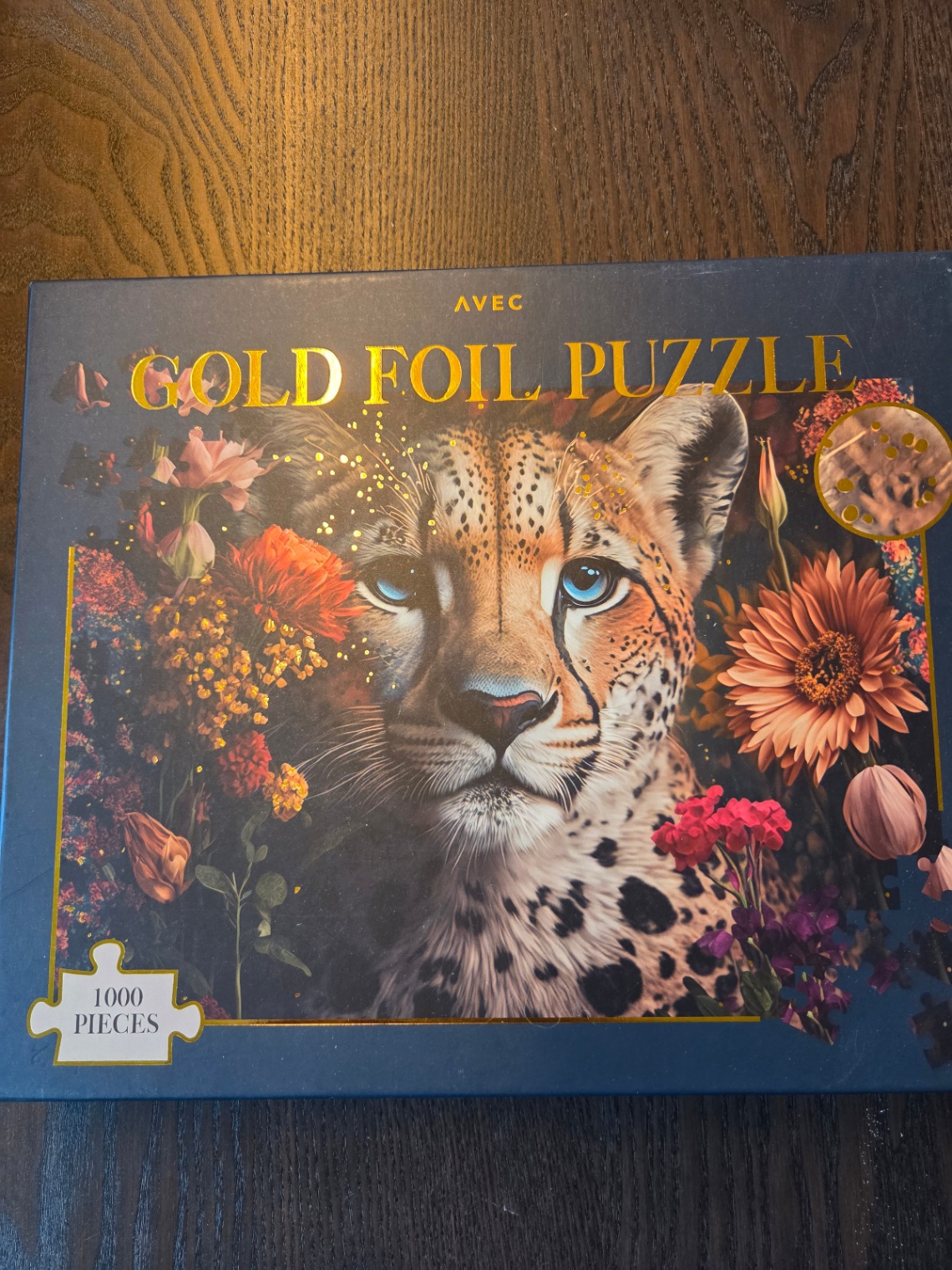 Gold foil leopard